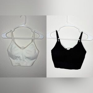 Workout tops set of black and white